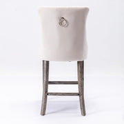 Fenton Velvet Bar Stool Set of 4 – Beige