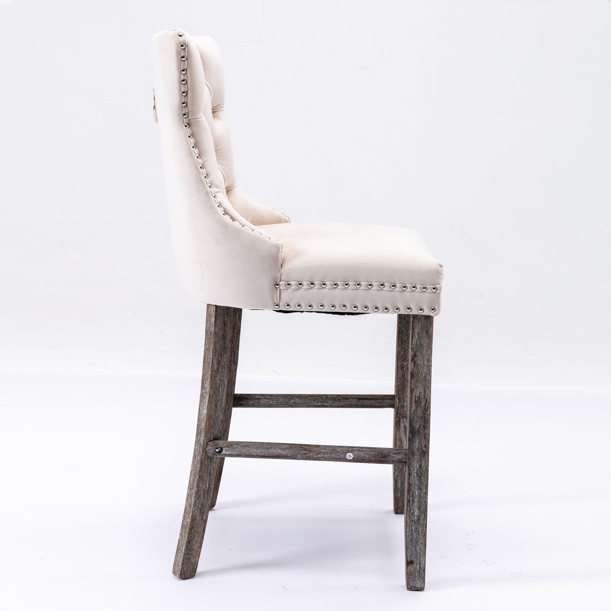 Fenton Velvet Bar Stool Set of 4 – Beige