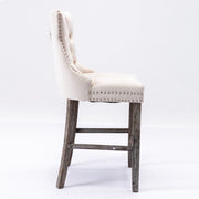 Fenton Velvet Bar Stool Set of 4 – Beige