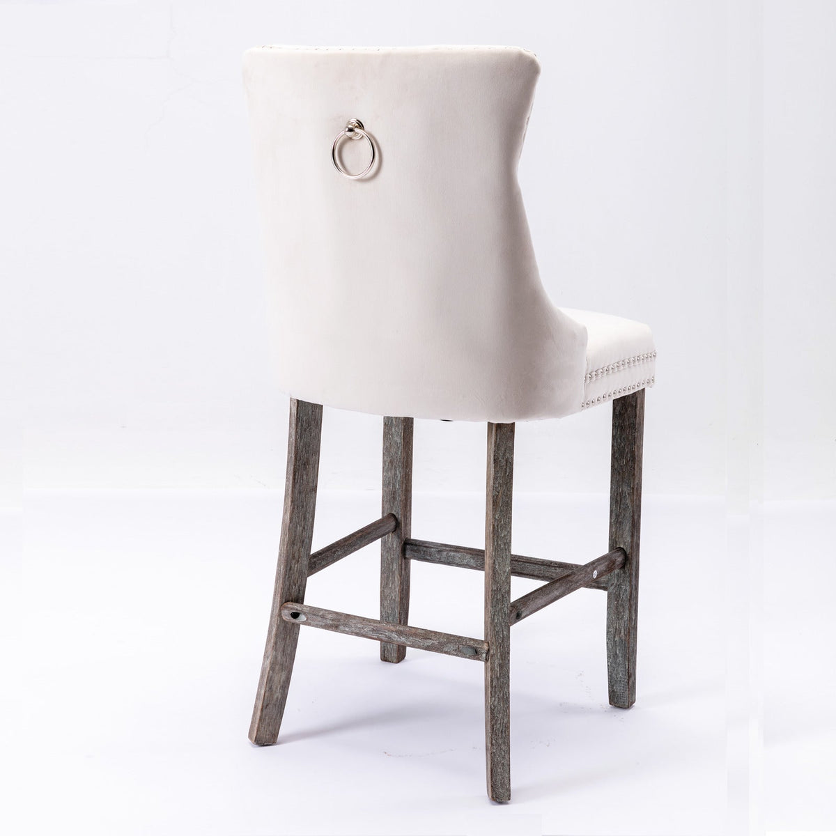 Fenton Velvet Bar Stool Set of 4 – Beige