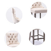 Fenton Velvet Bar Stool Set of 6 – Beige