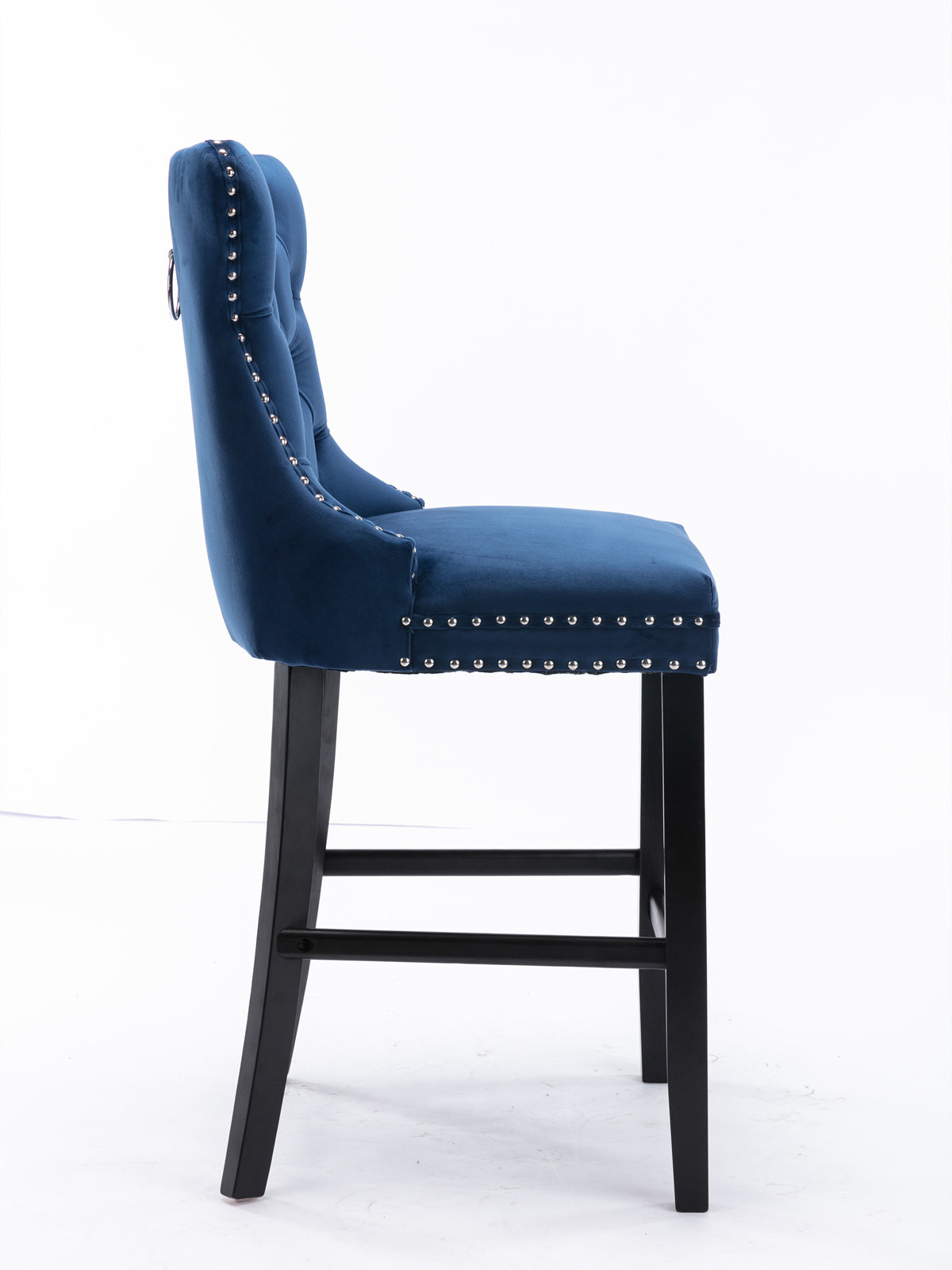 Finch Velvet Bar Stool Set of 4 – Blue