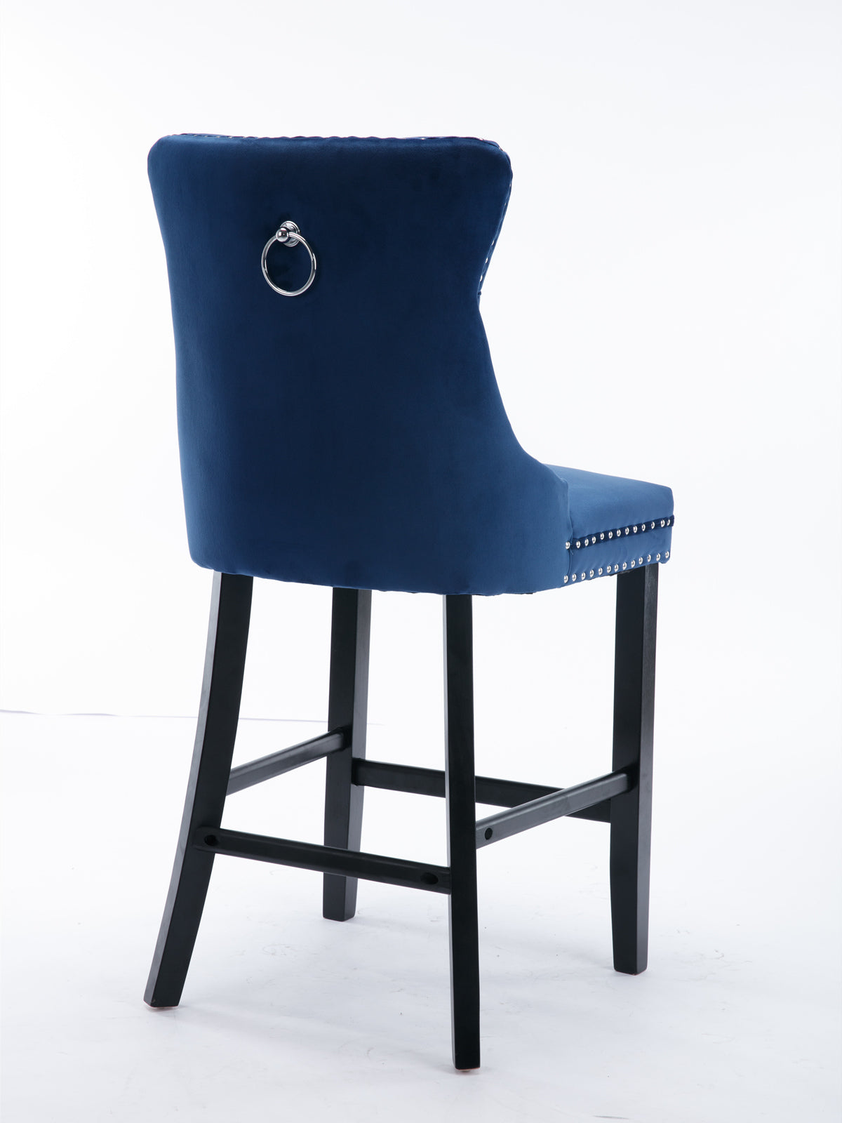 Finch Velvet Bar Stool Set of 4 – Blue