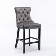 Brentwood Velvet Bar Stool Set of 6 – Grey