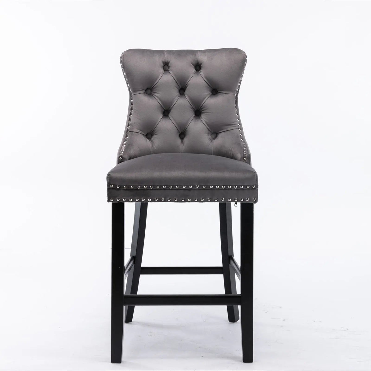 Brentwood Velvet Bar Stool Set of 6 – Grey