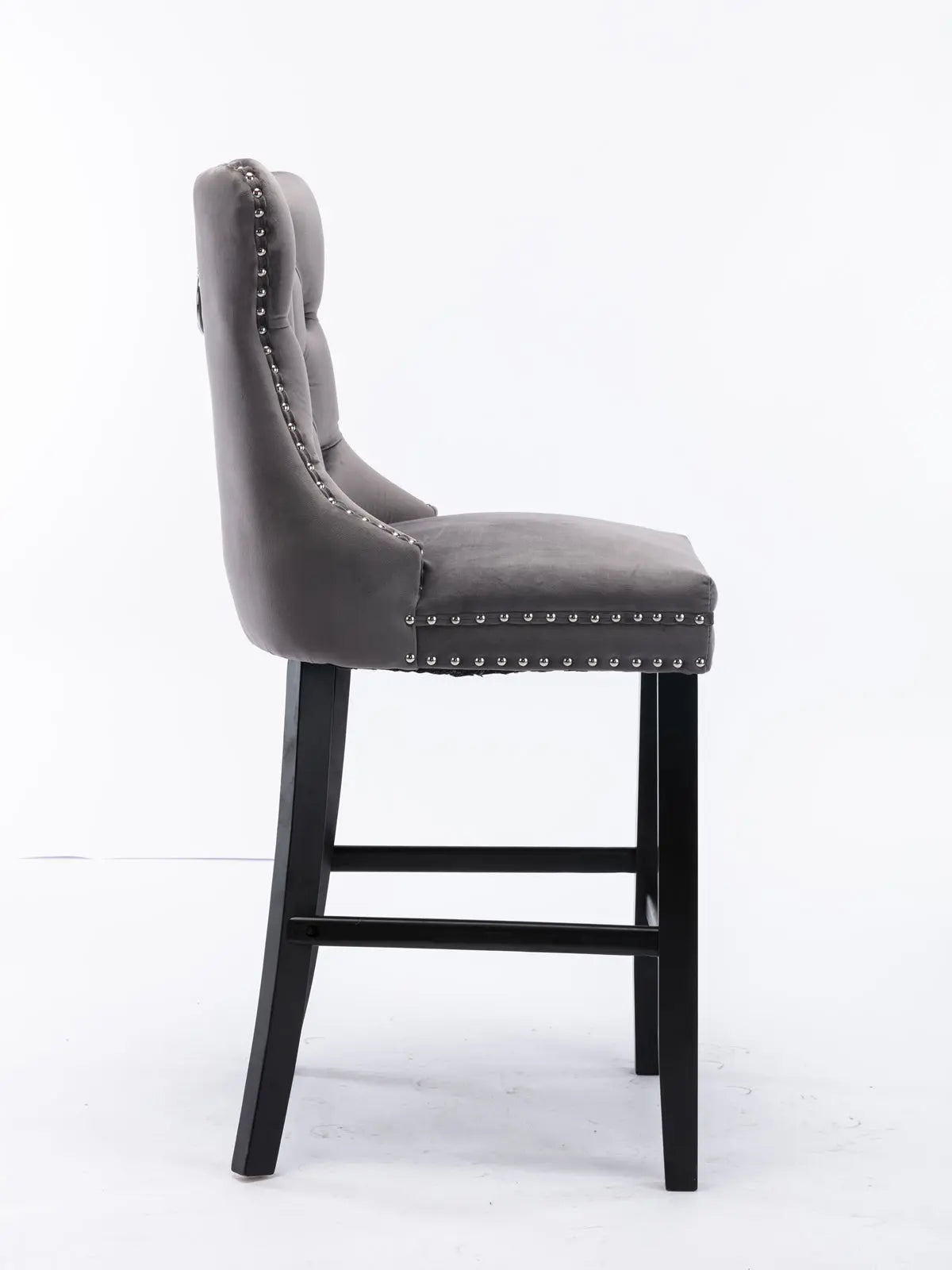 Brentwood Velvet Bar Stool Set of 6 – Grey