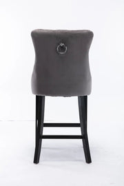 Brentwood Velvet Bar Stool Set of 6 – Grey