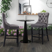 Brentwood Velvet Bar Stool Set of 6 – Grey