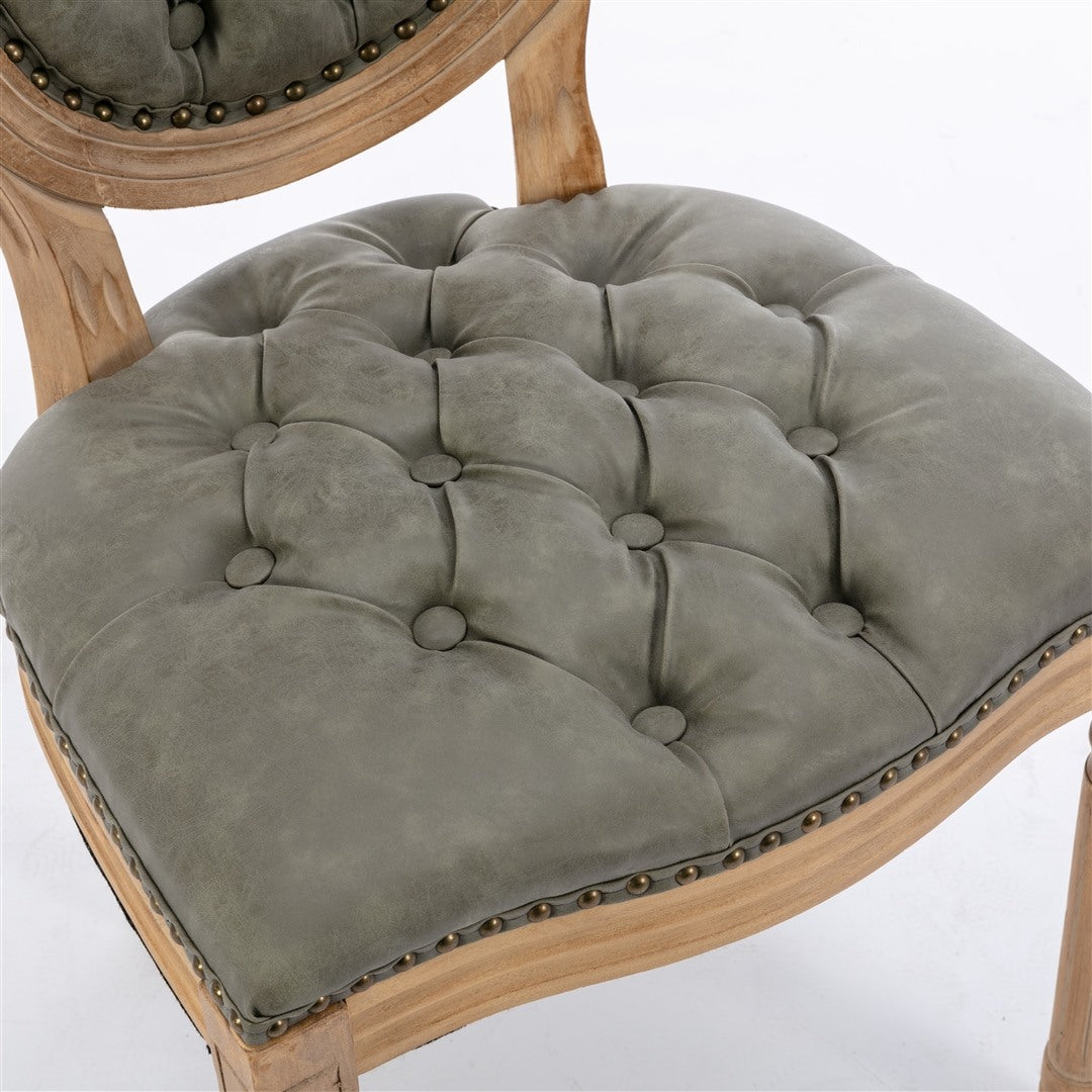 Aaden PU Leather Dining Chair – Green