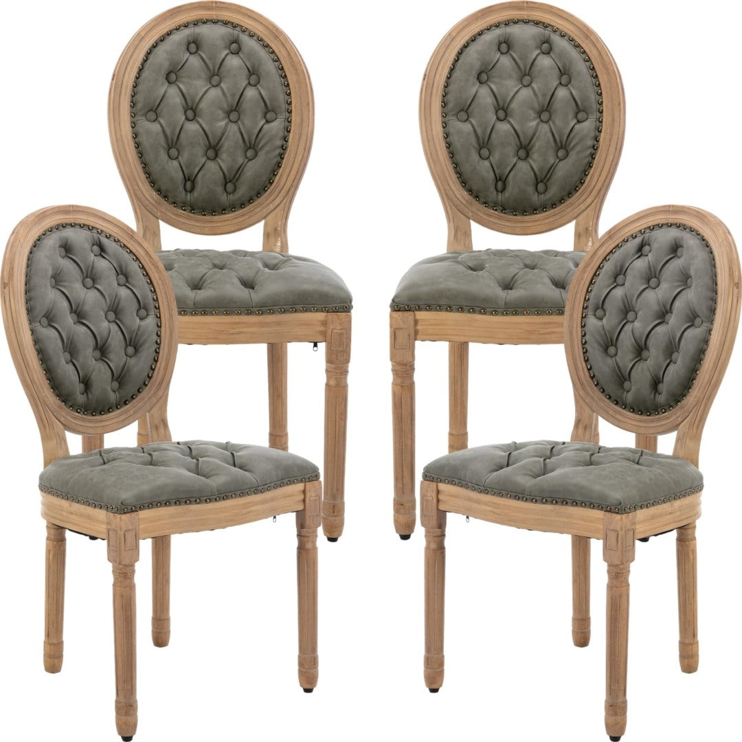 Aaden Synthetic Leather Dining Chair – Green