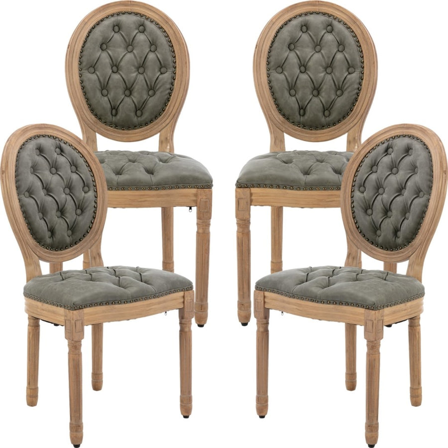 Aaden Synthetic Leather Dining Chair – Green