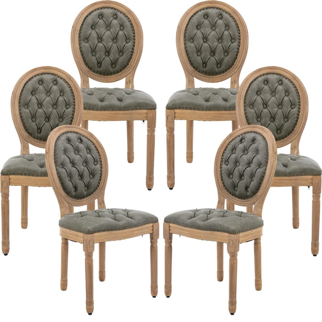 Aaden Synthetic Leather Dining Chair – Green