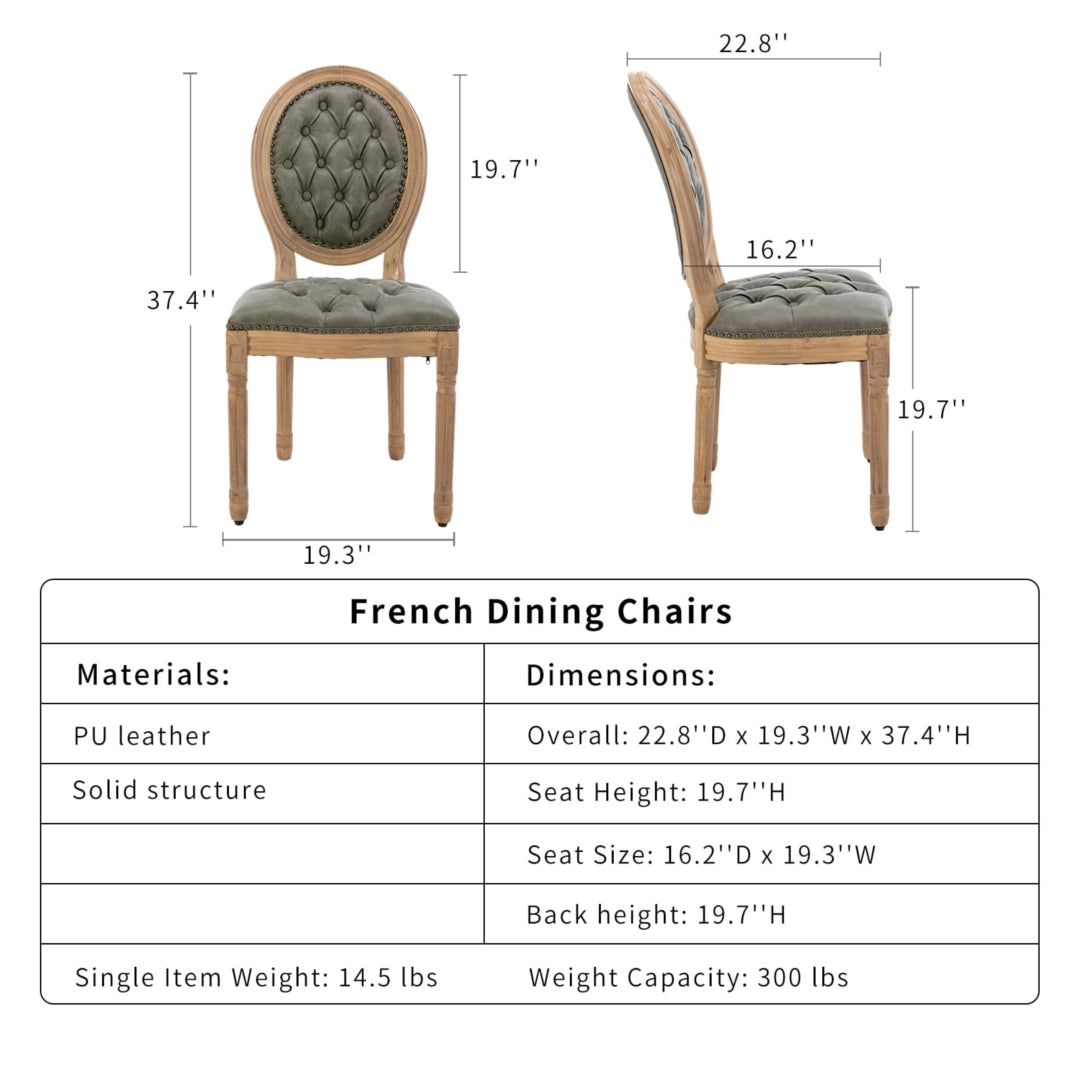 Aaden Synthetic Leather Dining Chair – Green