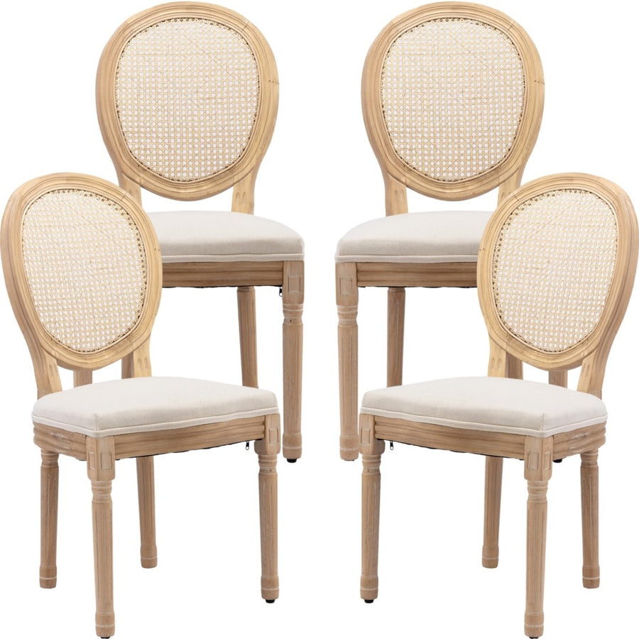 Aaden Rattan Dining Chair – Beige