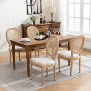 Aaden Rattan Dining Chair – Beige
