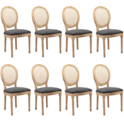 Aaden Rattan Dining Chair – Grey