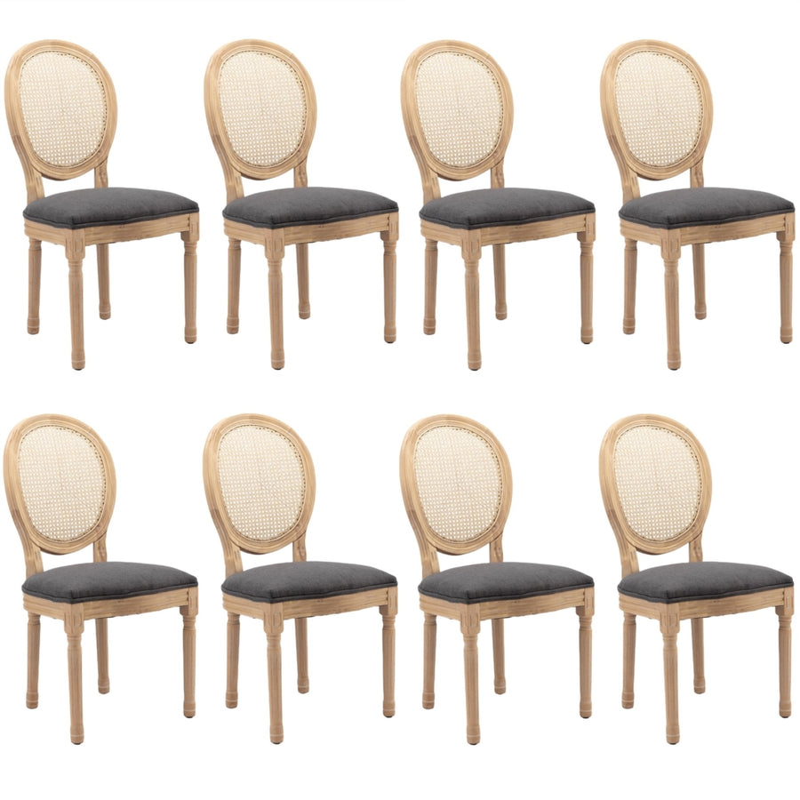 Aaden Rattan Dining Chair – Grey