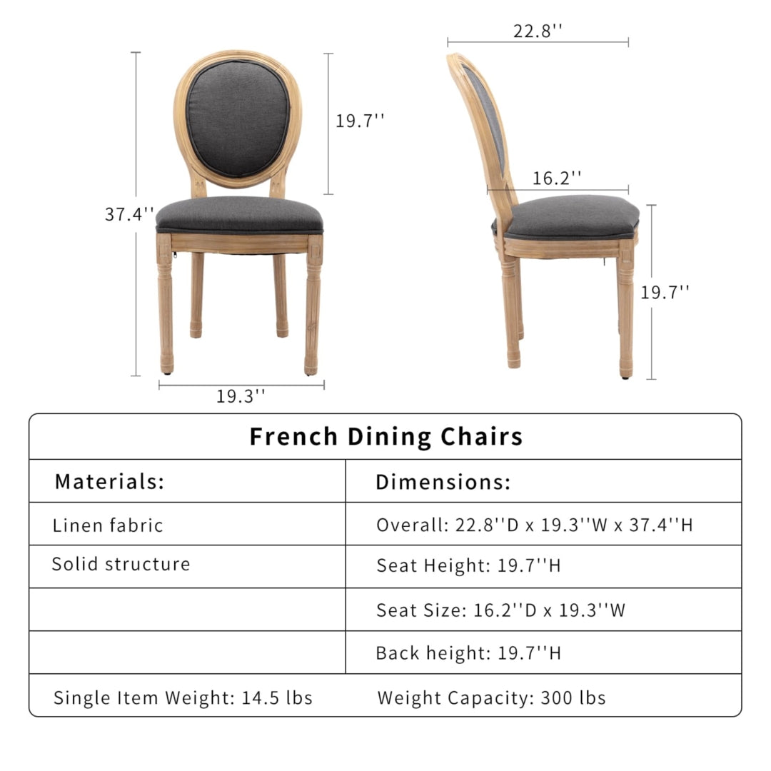 Aaden Fabric Dining Chair – Grey