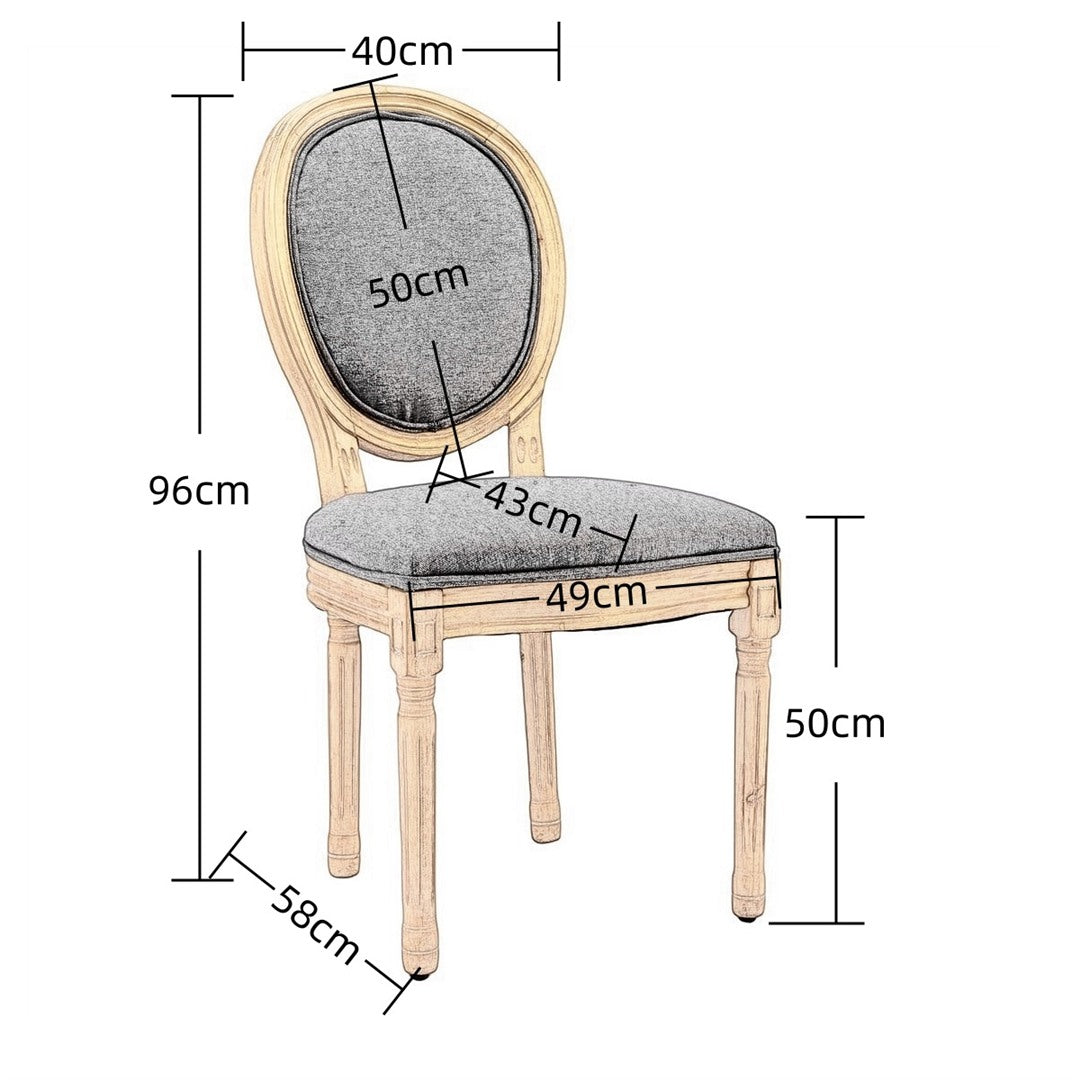 Aaden Fabric Dining Chair – Grey