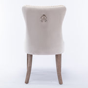 Enzo Velvet Dining Chair Set of 4 – Beige