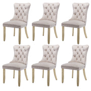 Enzo Velvet Dining Chair Set of 6 – Beige