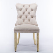 Enzo Velvet Dining Chair Set of 6 – Beige