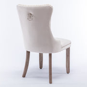 Enzo Velvet Dining Chair Set of 6 – Beige