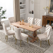 Enzo Velvet Dining Chair Set of 6 – Beige
