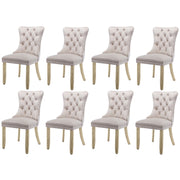 Enzo Velvet Dining Chair Set of 8 – Beige
