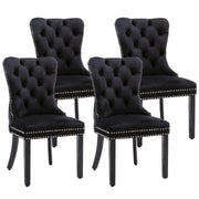 Farlow Velvet Dining Chair Set of 4 – Black