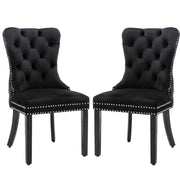 Farlow Velvet Dining Chair Set of 4 – Black
