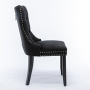 Farlow Velvet Dining Chair Set of 4 – Black