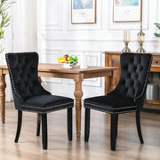 Farlow Velvet Dining Chair Set of 4 – Black