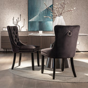 Farlow Velvet Dining Chair Set of 4 – Black