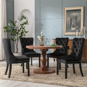 Farlow Velvet Dining Chair Set of 4 – Black