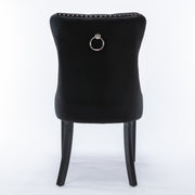 Farlow Velvet Dining Chair Set of 6 – Black