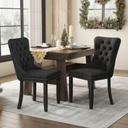 Farlow Velvet Dining Chair Set of 8 – Black