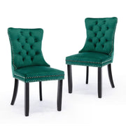 Finch Velvet Dining Chair Set of 4 – Green