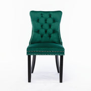 Finch Velvet Dining Chair Set of 4 – Green