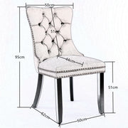 Finch Velvet Dining Chair Set of 4 – Green