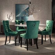 Finch Velvet Dining Chair Set of 4 – Green