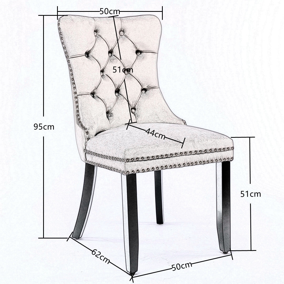 Finch Velvet Dining Chair Set of 6 – Green