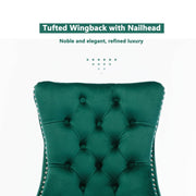 Finch Velvet Dining Chair Set of 2 – Green
