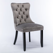 Finley Velvet Dining Chair Set of 6 – Grey