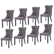 Finley Velvet Dining Chair Set of 8 – Grey