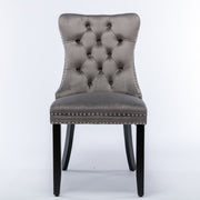 Finley Velvet Dining Chair Set of 8 – Grey