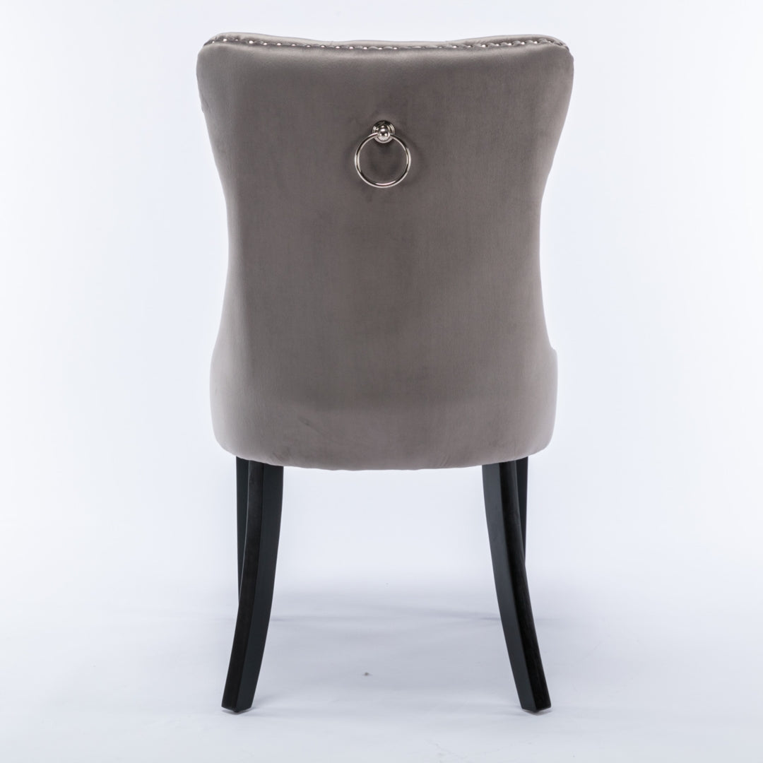 Finley Velvet Dining Chair Set of 8 – Grey