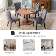 Finley Velvet Dining Chair Set of 8 – Grey