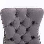 Finley Velvet Dining Chair Set of 8 – Grey