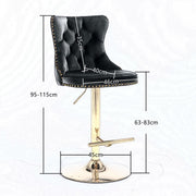 Versatile Velvet Gas-Lift Swivel Bar Stool Set of 4 – Beige